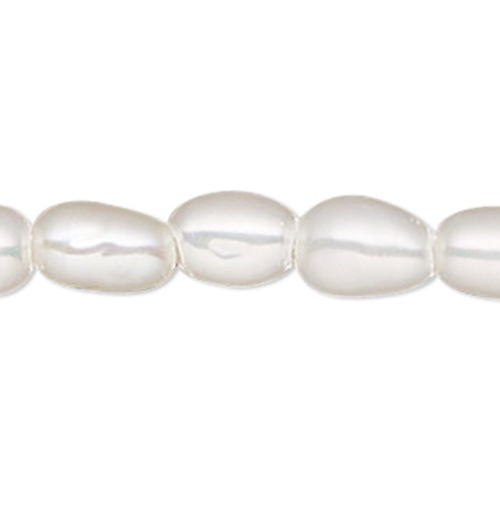 1 Strand White Lotus 2.5-3mm Rice Shaped Freshwater Pearls Beads B Grade