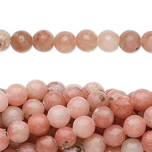 1 Strand(100) Pink Natural Lepidolite 4mm Round Beads with 0.5-1.5mm Hole
