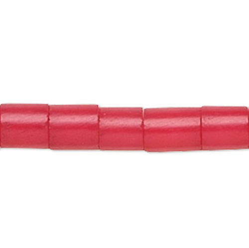 1 Strand Imitation Red Coral 2x2-3mm Tube Heishi Spacer Beads with 0.6-0.8mm Hole
