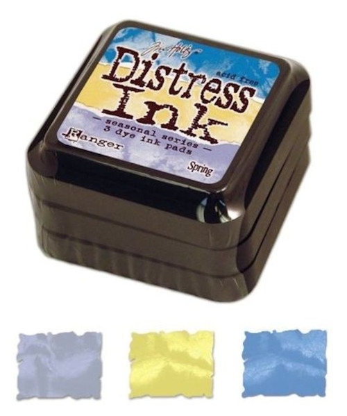 Set of 3 Limited Edition Seasonal Tim Holtz Spring Distress Ink Pads *