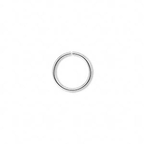 100 Silver Plated Brass 18 Gauge 12mm Round Jump Rings with 10mm Inside Diameter