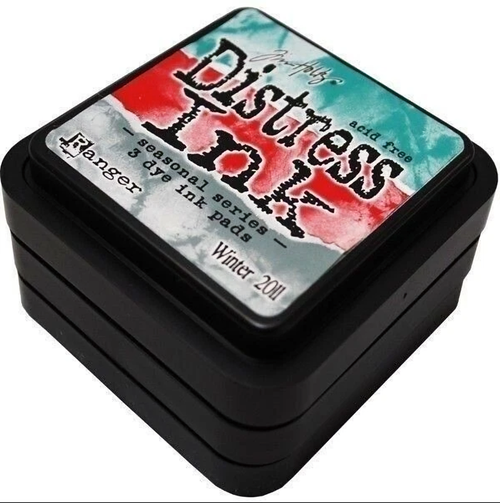 Tim Holtz WINTER Distress Ink Pads ~Set of 3  Evergreen Bough, Festive Berries and Iced Spruce *