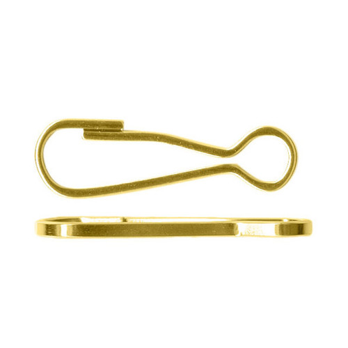 16 Gold Plated Steel  20x6mm Spring Clip Lanyard Hook Clasps *