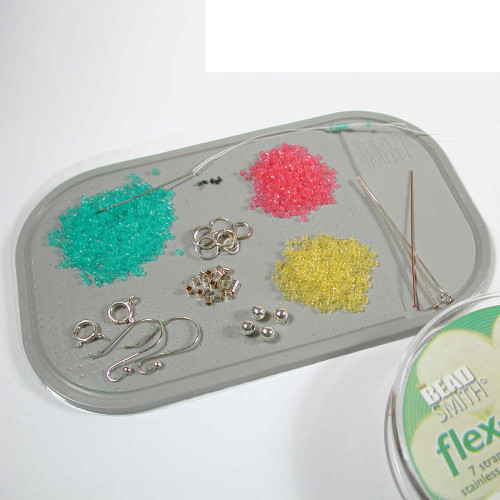 1 Small 3-1/4" x 5-1/2" Sticky Bead Mat to Keep Small Beads & Findings in Place