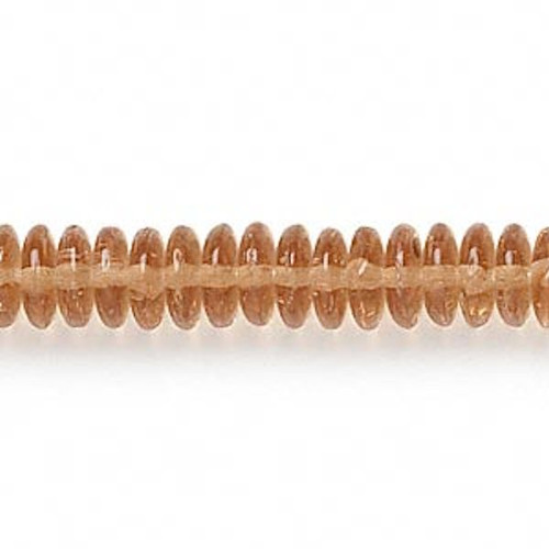 1 Strand(144) Peach Solid Glass 8x3mm Rondelle Glass Beads with 1mm Hole *