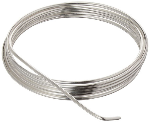 Wire, 5.9 Foot Spool BeadSmith German Silver Plated Copper 14 Gauge Wrapping Wire