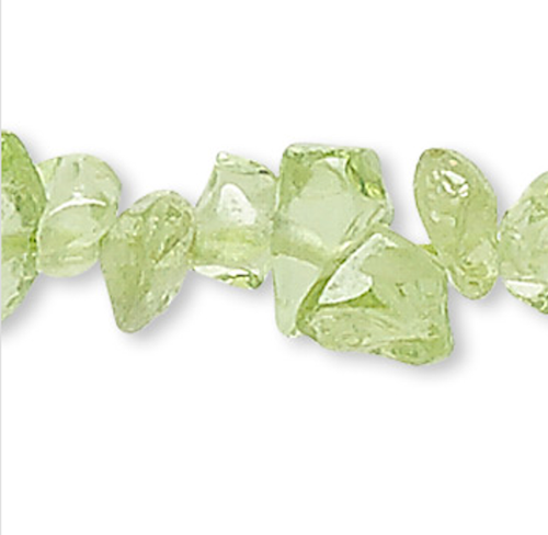 36" Strand B Grade Natural Peridot 3x5mm Chip Beads