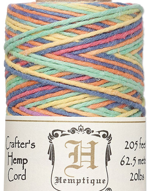 300 Foot Spool Multi Color Unpolished 1mm Hemp Cord with 20 Pound Test