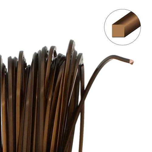 7 Yards Vintage Bronze Tarnish Resistant 18 Gauge Square Wrapping Wire