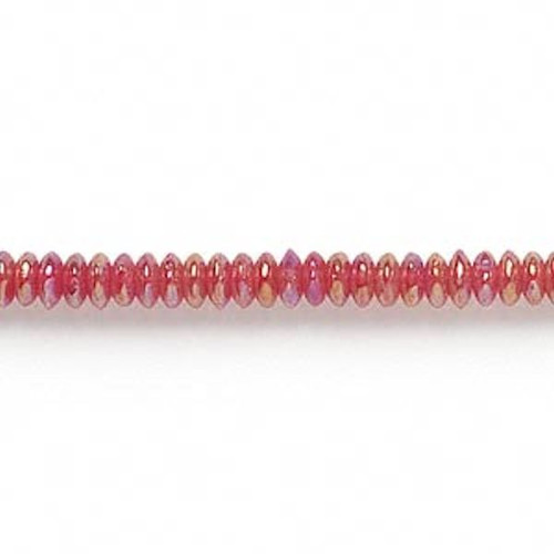 1 Strand(175) Rainbow Red 4x1.5mm Rondelle Glass Beads with 0.6-0.8mm Hole *