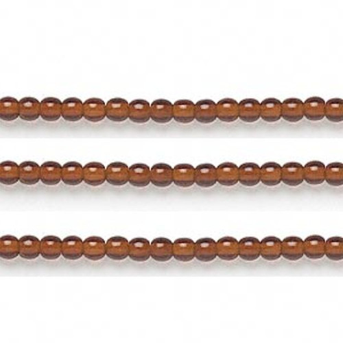 36" Strand(288) Brown Glass 3mm Round Spacer Beads with 0.7-1mm Hole *