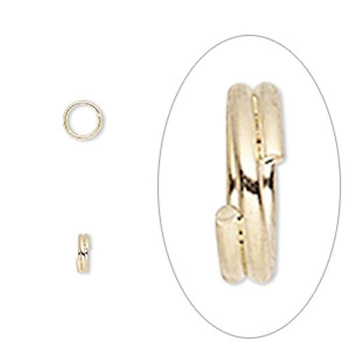 100 Gold Plated Steel 5mm Round Split Rings with 3.7mm ID to Secure Your Charms