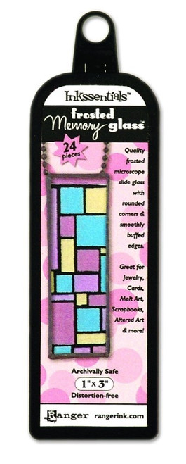 Microscope Slide, Memory Glass FROSTED Clear 1x3" Rectangle 24 Altered Art Craft Glass *