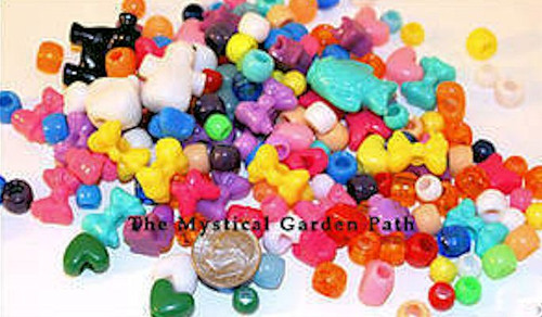 2 OZ Primary Colors Acrylic Pony Mixed Shapes Beads *