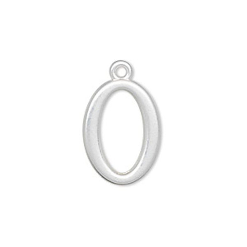 8 Silver Plated Pewter Matte 19x13mm Open Oval Drop Charms *