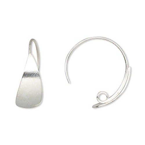 1 Pair Sterling Silver 20mm with 17x8mm Teardrop Hoop Earrings