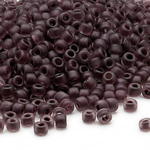 Seed Bead, Translucent Matte Inside Color Brown #6 Round Seed Bead 40 Grams(680)
