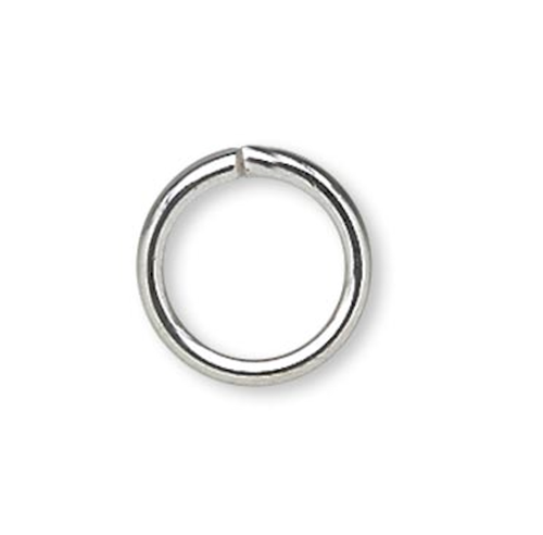 1440 Silver Plated Brass 20 Gauge 6mm Round Jumprings with 4.4mm Inside Diameter *