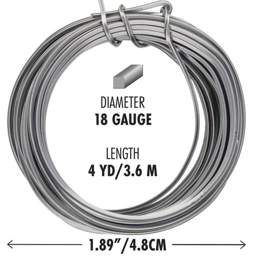 TITANIUM TARNISH RESISTANT, MEDIUM TEMPER, 18GA SQUARE WIRE 4 Yards