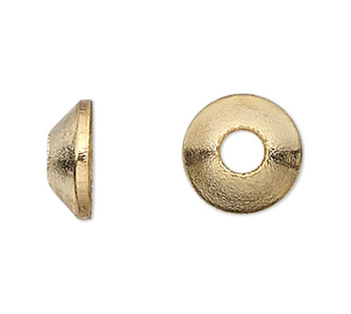 300 Gold Plated Steel 5x1.5mm Smooth Cone Bead Caps to Fit 6-8mm Beads