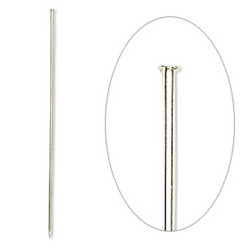Stick Pin, 500 Silver Plated Brass 3 Inch 18 Gauge Hat Stick Hat Pins with 500 Clutches