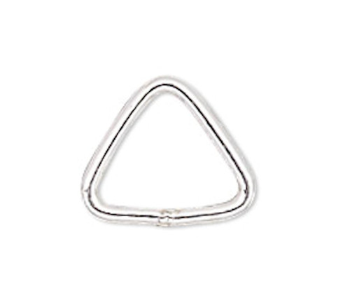 25 Sterling Silver 23 Gauge 5mm Triangle Soldered Closed Jump Rings with 3.4mm ID