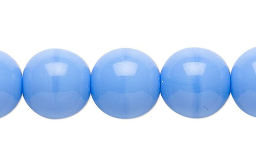 1 Strand(50) Czech Pressed Glass Opaque Light Blue 8mm Round Beads with 0.8-1.3mm Hole