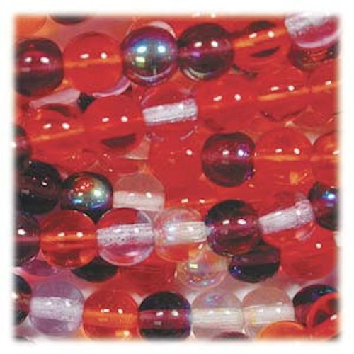 50 Melonberry MIX Czech Pressed Glass Druk 8mm Round Beads with 0.8-1mm Hole *