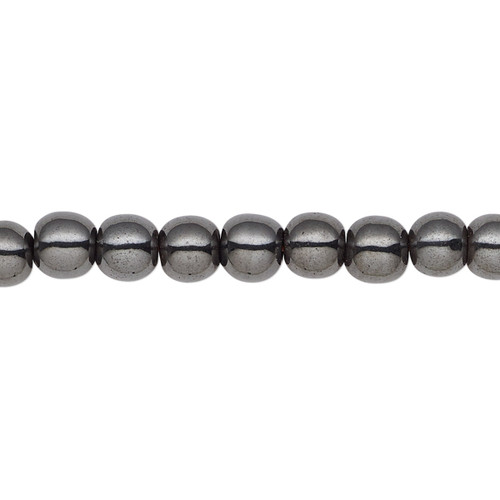 1 Strand(65) Hemalyke Black 6mm Round Magnetic Pearl Beads with 0.5-1.5mm Hole `