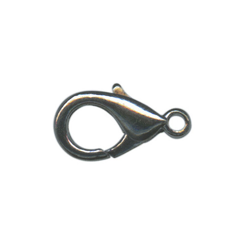 12 Superior Gunmetal Plated 7x14mm Lobster Claw Clasps with 1.6mm Inner Loop