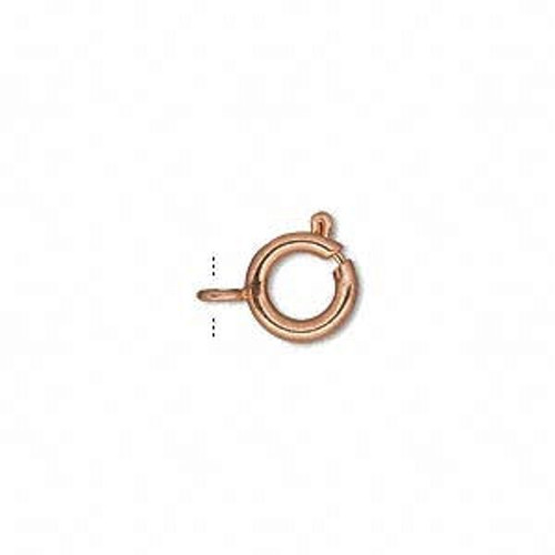 100 Copper Plated Brass 7mm Spring Ring Clasps