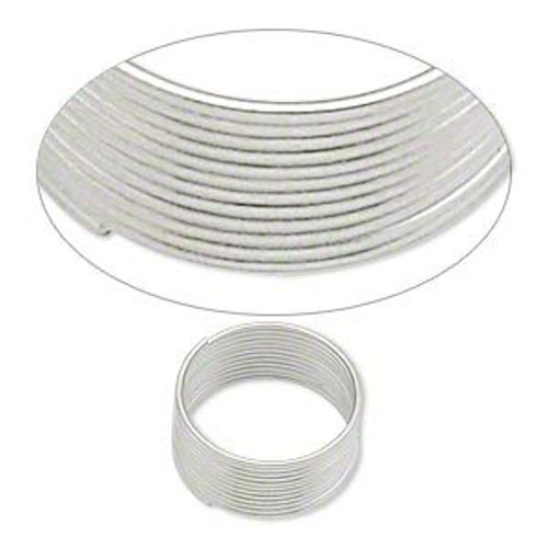 Memory Wire, 1 Ounce Silver Plated Carbon Steel  1/2" Toe Ring Memory Wire