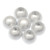 Bead, White Grey Acrylic 6mm Japanese MIRACLE Beads with 1.5-2mm Hole (67)*