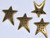 4 Gold Plated Brass "REACH FOR THE STARS" 16x18mm Star Charms with Hidden Loop *