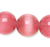 1 Strand Dark Pink Cat's Eye Fiber Optic Glass 4mm Round Grade A Beads