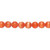 1 Strand Orange Cat's Eye Fiber Optic Glass 4mm Round Grade A Beads