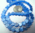 Bead, Turquoise Blue Cat's Eye Fiber Optic Glass 6mm Flat Heart Beads 1 Strand *