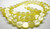 Bead, 1 Strand(70) Yellow Cat's Eye Fiber Optic Glass 6x6mm Flat Heart Beads *