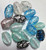 Bead, Large Lampworked Glass Multi 27x16mm Swirl Textured Oval Beads MIX (16)*