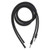 Necklace Cord, 2 Opaque Black 20" Long 3mm Silicone Cord Necklace with Stainless Steel Hidden Clasp