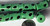 1 Strand(25) Opaque Green with Black Lampwork Glass 16x10mm Tube Beads *