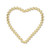 Component, 10 Gold Plated Steel Wire Wrapped 30x30mm Heart Components *