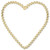 Component, 100 Gold Plated Steel Wire Wrapped 50x50mm Heart Components *