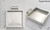 1 Silver Plated Pewter 1 1/4" Square Bezel Pendant Setting *