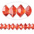 1 Strand Red Crystals 16 Facets 8x4mm Faceted Disc Beads *