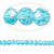 1 Std(100) Turquoise Blue 4mm Round Crystal 32 Facets Glass Beads w/ 1mm Hole *