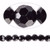 1 Strand Black Crystal Glass 32 Facets 6mm Round Beads