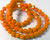 1 Std(70) Opaque Orange Crystal Glass 32 Facet 6mm Round Beads w/ 1.1-1.3mm Hole *