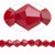 1 Strand Opaque Red 6mm 16 Facet Bicone Glass Beads