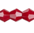 1 Strand Opaque Red 6mm 16 Facet Bicone Glass Beads